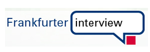 Logo mit Sprechblase: Frankfurter Interview – Markenauftritt von BranchenKompass Frankfurt.